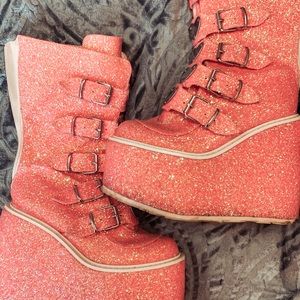 Demonia Platform Glitter Boots